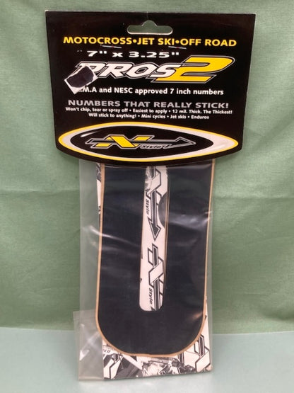 Pk of 3 N-STYLE PROS NIII-0B Pros 2 #0 Sticker Black 7"x3.25" New Genuine