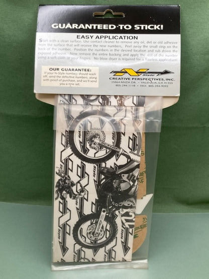 Pk of 3 N-STYLE PROS NIII-5W Pros 2 #5 Sticker White 7"x3.25" New Genuine