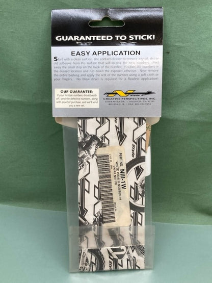 Pk of 3 N-STYLE PROS NIII-1W Pros 3 #1 Sticker White 6"x2.75" New Genuine