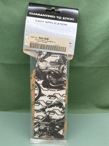 Pk of 3 N-STYLE PROS NIII-9W Pros 3 #9 Sticker White 6"x2.75" New Genuine