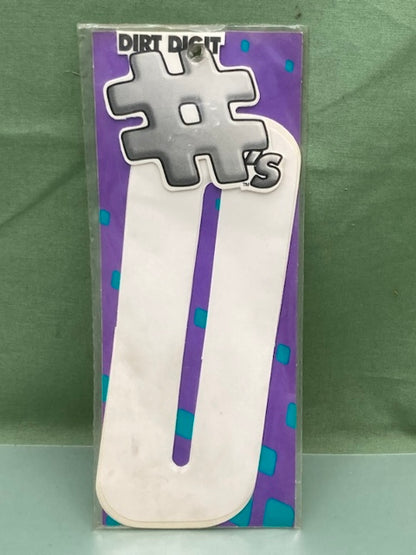 Pk of 3 Dirt Digits SX63W-0 Stick-On #0 White 6" New Genuine
