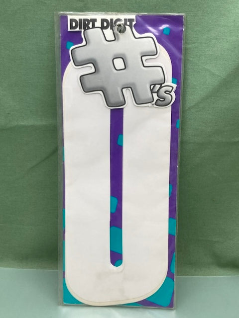 Pk of 3 Dirt Digits SX73W-0 Stick-On #0 White 7" New Genuine