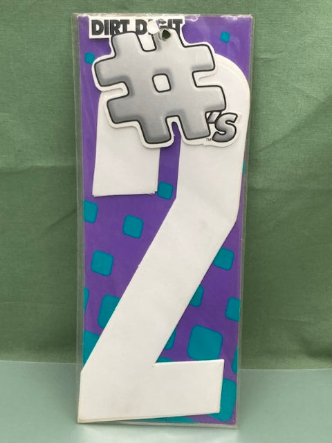 Pk of 3 Dirt Digits DD73W-2 Stick-On #2 White 7" New Genuine