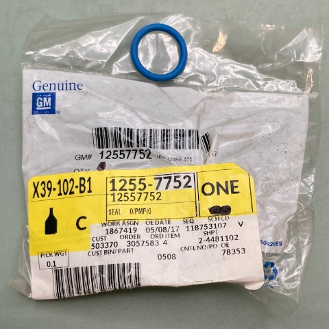 General Motors 12557752 Engine Oil Pump Pickup Tube Gasket New Genuine