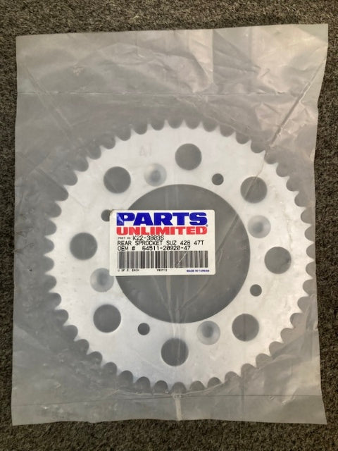 Parts Unlimited K22-3803S Sprocket 47T 64511-20920-47 New Genuine