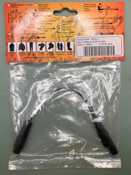 New Genuine Gears Canada 100252-1 SAE to Coax Adapter