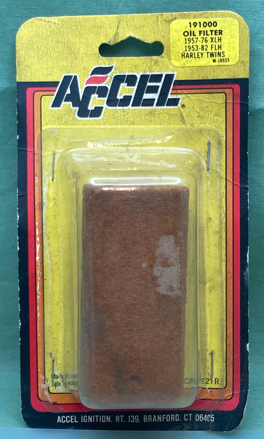 New Genuine Accel 191000 Oil Filter for Harley Twin