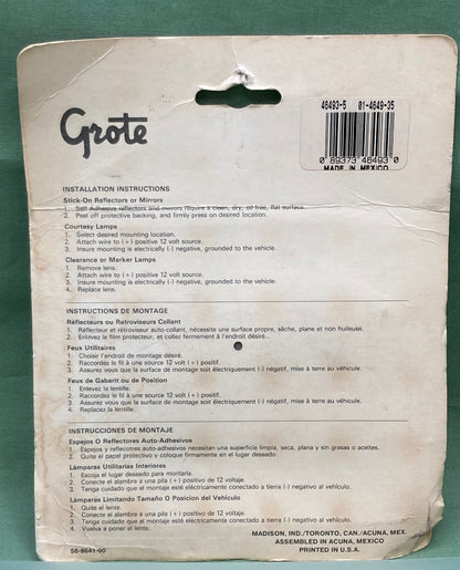 New Genuine Grote 46493-5 Marker Lamp