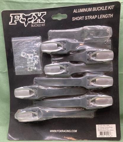 New Genuine Fox Racing 91336-001-000 Alum/Blk Buckle Kit Short Strap Length