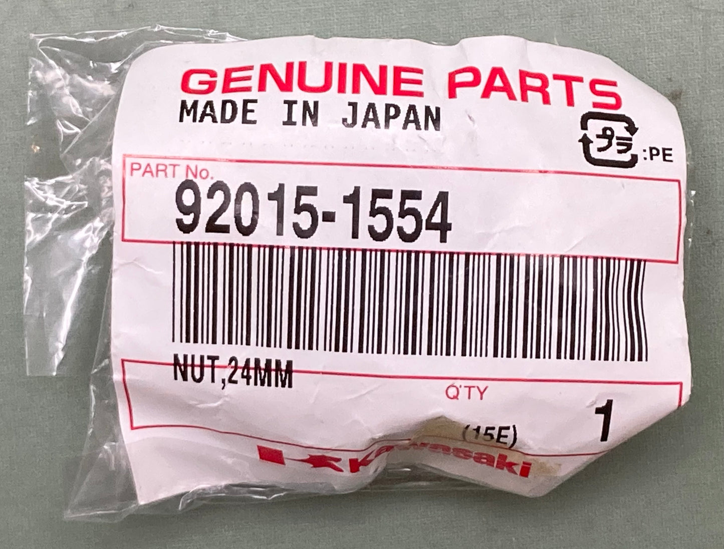New Genuine Kawasaki 92015-1554 Nut 24MM