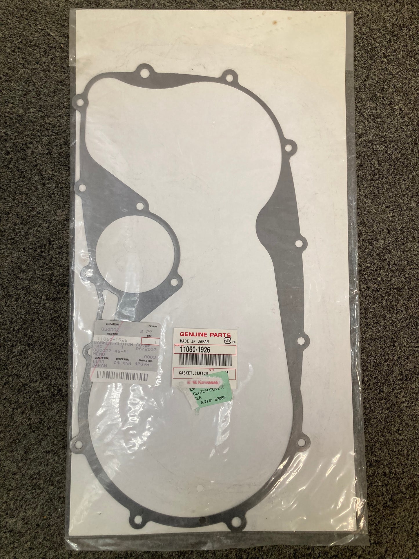 New Genuine Kawasaki 11061-1517 Clutch Cover Gasket 11060-1926
