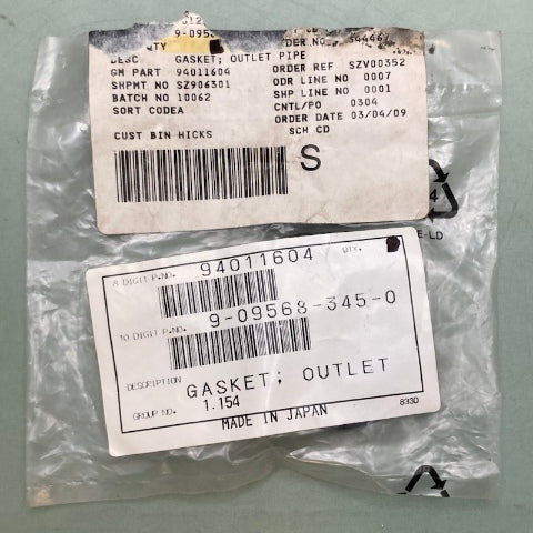 QTY 5 General Motors 94011604 Engine Coolant Outlet Pipe Seal New Replaces