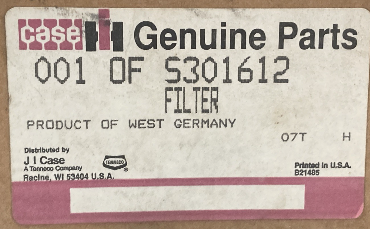 NEW GENUINE CNH S301612 HYDRAULIC TRANSMISSION FILTER