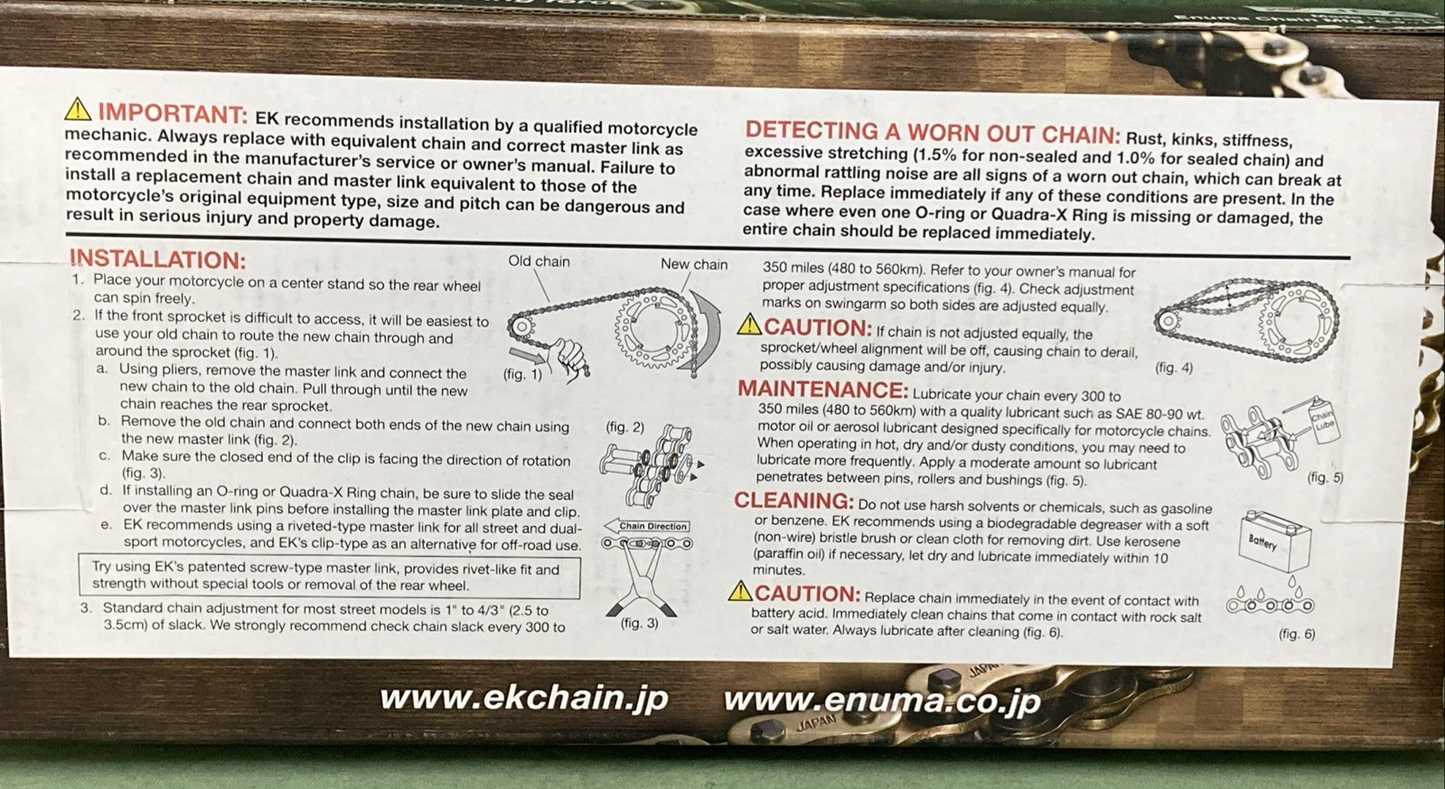 NEW GENUINE EK 1222-0605 525 SROZ Series Chain