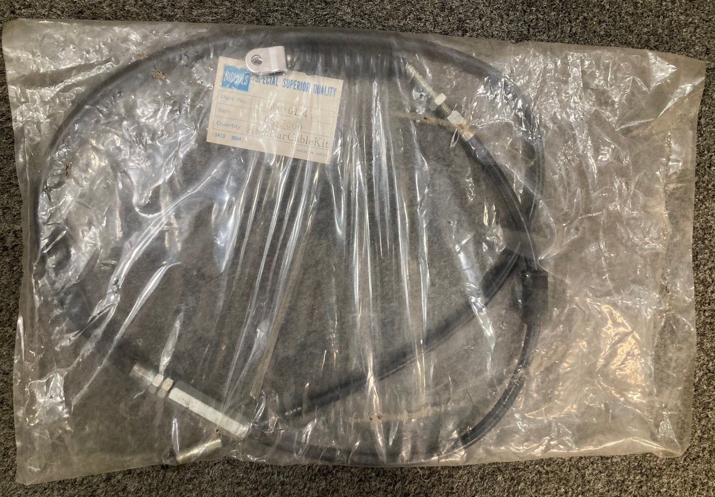 New Genuine Nichols 300-0114 High Bar Cable Kit