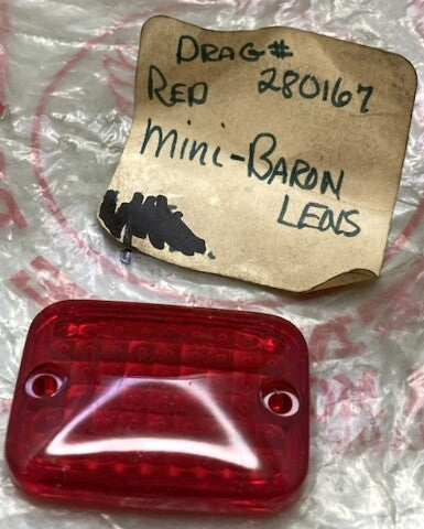 Drag Specialties 280167 Mini Red Lens New Replaces