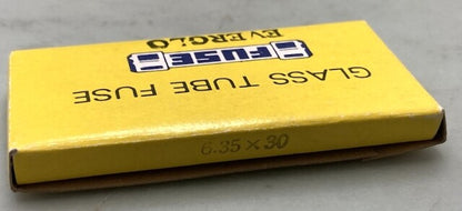 Qty 10 Everglo 20 Amp Glass Tube Fuse New Genuine