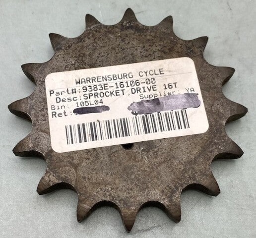 Yamaha 9383E-16106-00 Sprocket Drive 16T New Replaces