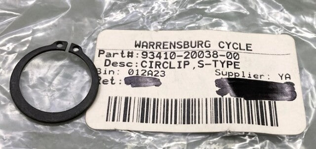 Qty 2 Yamaha 93410-20038-00 Circlip S-Type New Replaces
