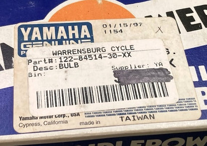 Yamaha Candlepower 122-84514-30-XX Bulb Tail Lamp 122-84514-30-00 New Genuine