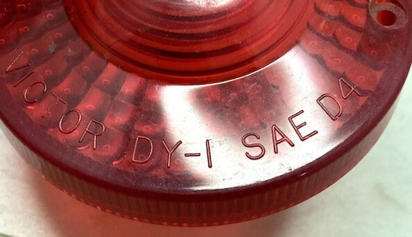 Victor DY-1 SAE D4 Red Turn Signal Lens New Genuine