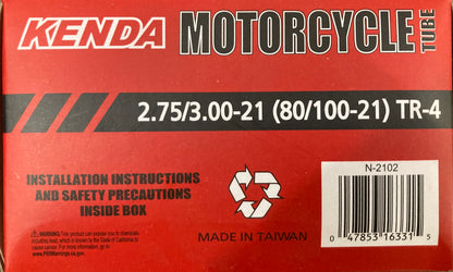 New Genuine Kenda N-2102 MC Tube 2.75/3.00-21 (80/100-21) TR-4