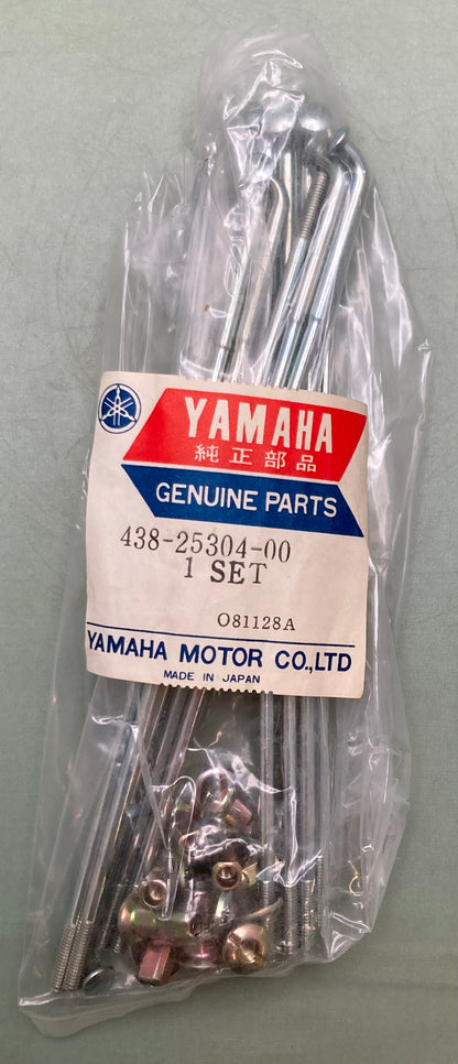 Replaces Yamaha 438-25304-00 Rear Spoke Set 9 Spokes 9 Nipples 8 Washers New