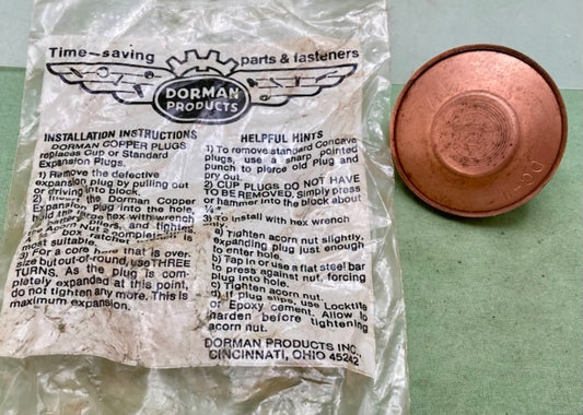 Dorman Products 02483 Expansion Plug Quick Seal Copper New Genuine
