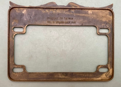 Harley Davidson MLF1648 Chromed Solid Brass Eagle Plate Frame Replaces