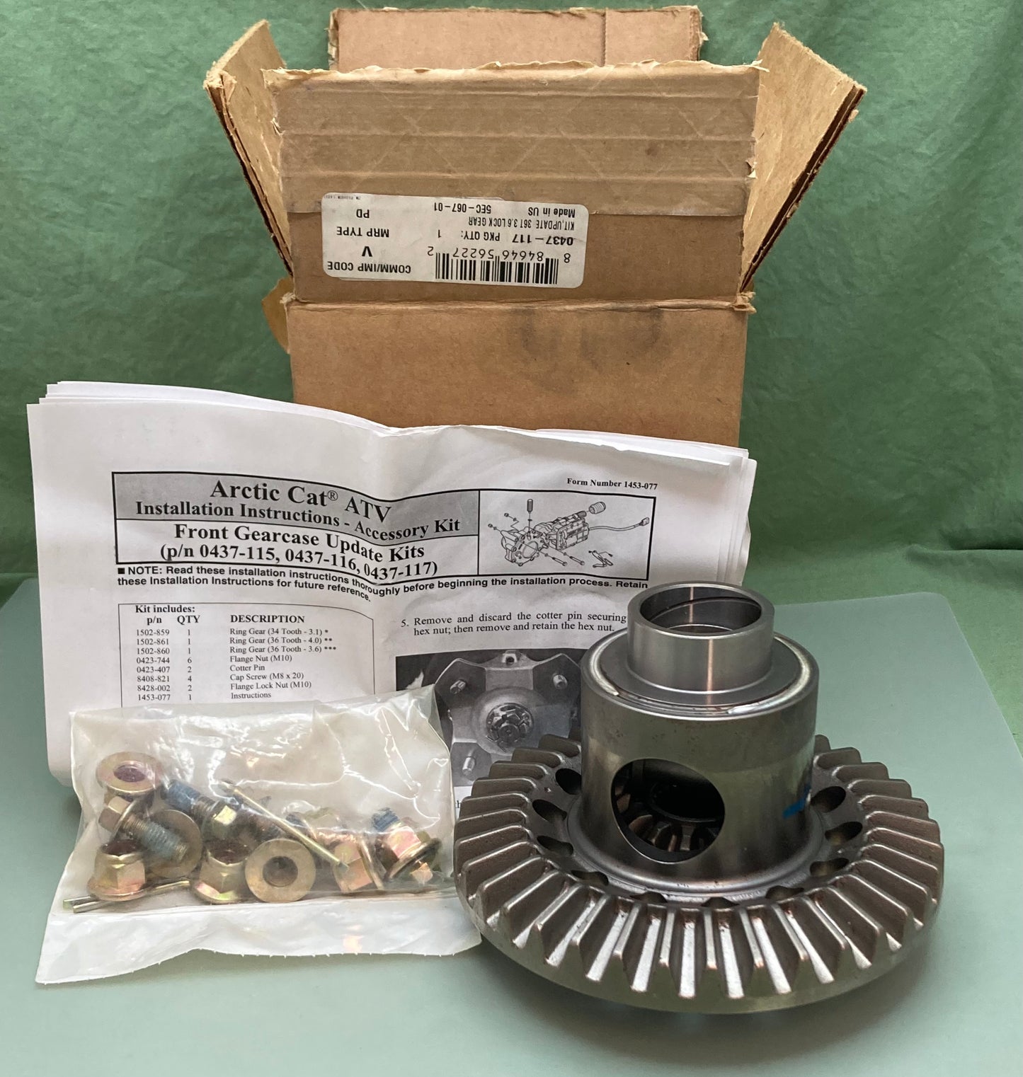 New Genuine Arctic Cat 0437-117 KIT,UPDATE 36T 3.6 LOCK GEAR