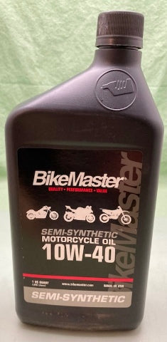 BikeMaster 531809 Semi-Synthetic motorcycle oil 10W-40 1Quart New Genuine