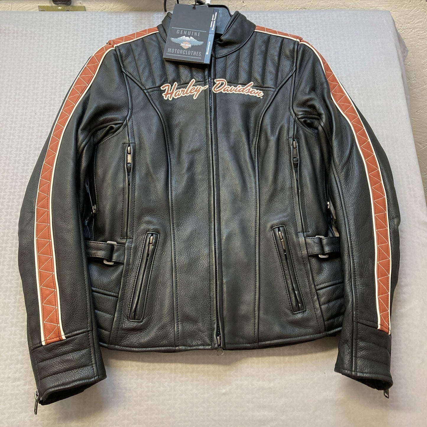 NEW GENUINE HARLEY DAVIDSON 98004-20VW SMALL Women's Leather Jacket Vanocker