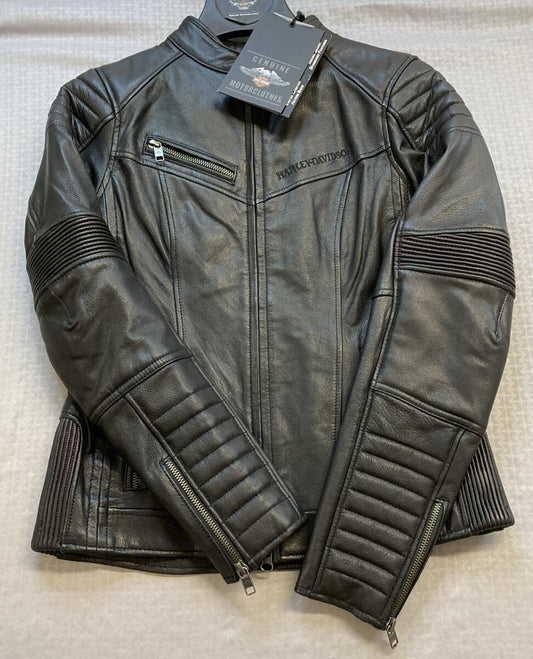 NEW GENUINE HARLEY DAVIDSON 97011-22VW XS Willie G Leather Jacket w/ Rhinestone