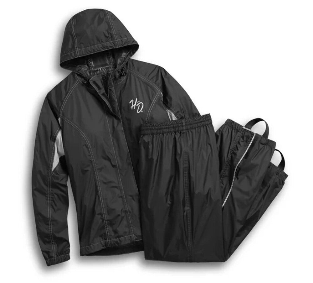 NEW GENUINE HARLEY DAVIDSON 98154-21VW Medium Women's Reflective Rain Suit