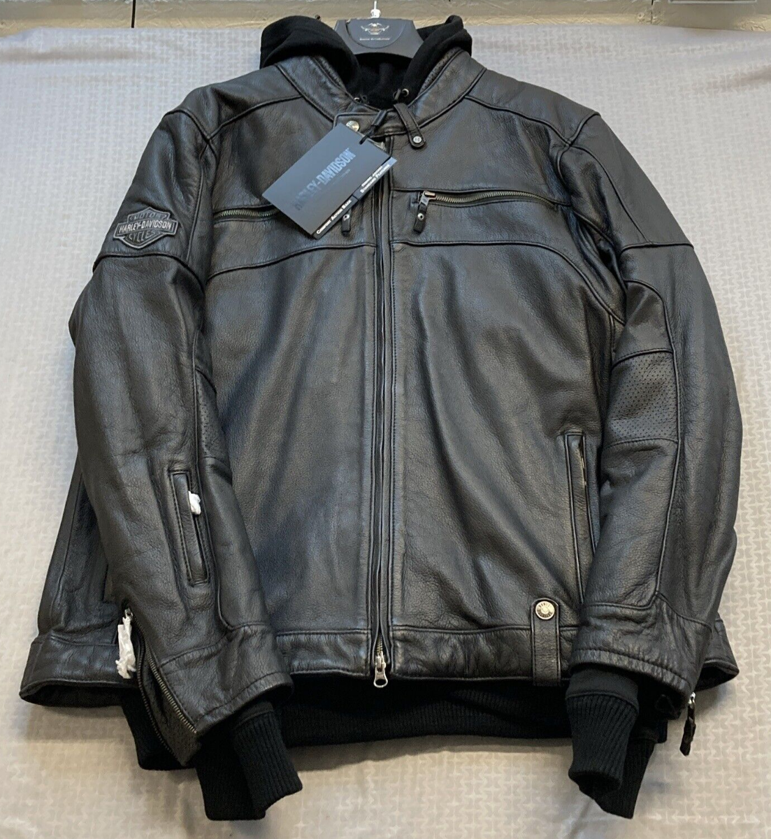 NEW GENUINE HARLEY DAVIDSON 98045-19VM 2XL Men's Swingarm 3-in-1 Leather Jacket