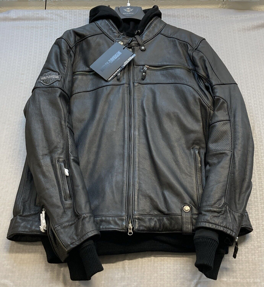 NEW GENUINE HARLEY DAVIDSON 98045-19VM 2XL Men's Swingarm 3-in-1 Leather Jacket