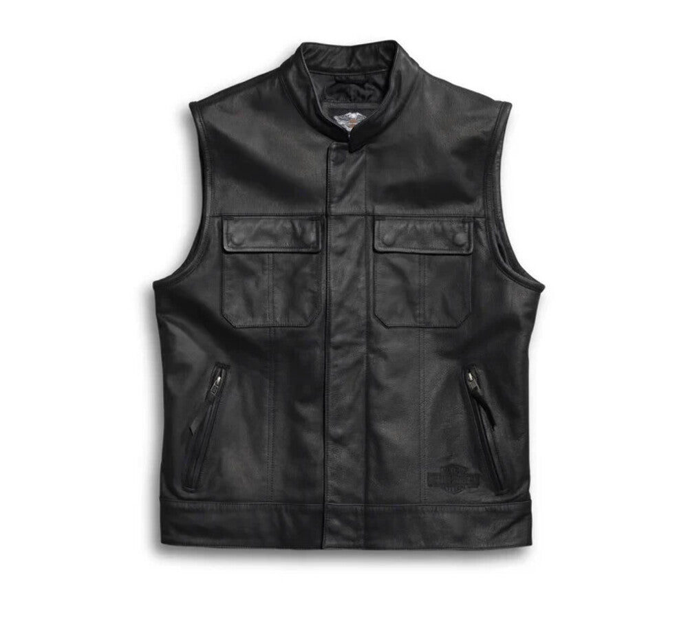 NEW GENUINE HARLEY DAVIDSON 98090-15VM LARGE Men's Foster Leather Vest