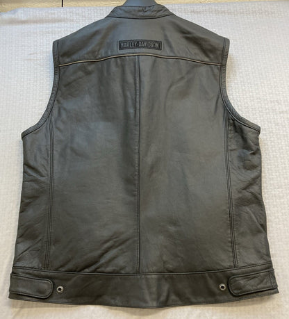 NEW GENUINE HARLEY DAVIDSON 98090-15VM LARGE Men's Foster Leather Vest