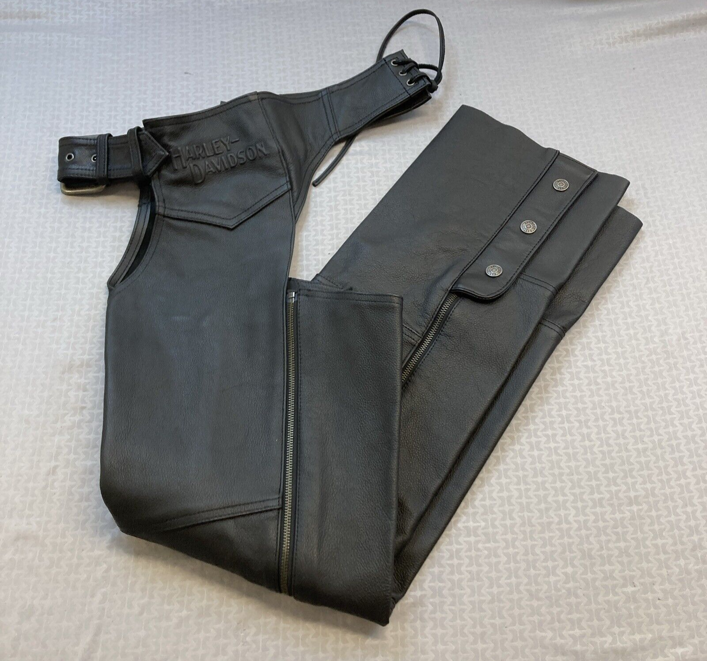 NEW GENUINE HARLEY DAVIDSON 98025-18VM 3XL MENS STOCK II LEATHER CHAPS