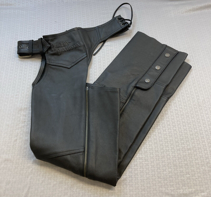 NEW GENUINE HARLEY DAVIDSON 98025-18VM 3XL MENS STOCK II LEATHER CHAPS