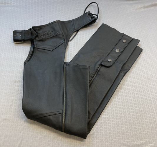 NEW GENUINE HARLEY DAVIDSON 98025-18VM 3XL MENS STOCK II LEATHER CHAPS