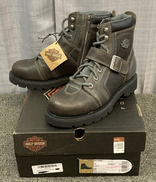 NEW GENUINE HARLEY DAVIDSON D96273 SIZE 8 BRAKE BUCKLE FLASH GREY