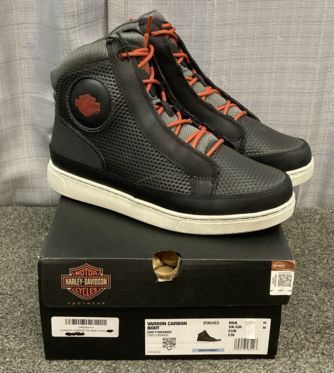 NEW GENUINE HARLEY DAVIDSON D96263 SIZE 13 GREY Vardon Carbon Riding Sneaker