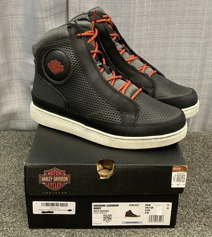 NEW GENUINE HARLEY DAVIDSON D96263 SIZE 13 GREY Vardon Carbon Riding Sneaker