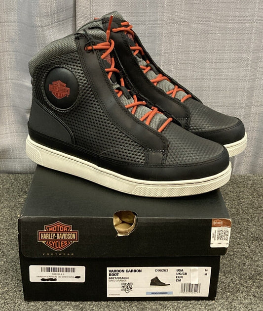 NEW GENUINE HARLEY DAVIDSON D96263 SIZE 7 GREY Vardon Carbon Riding Sneaker