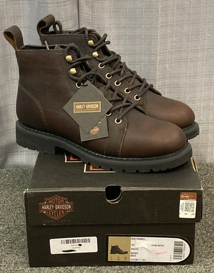NEW GENUINE HARLEY DAVIDSON D96243 SIZE 8 GILFPRD Gilford 5″ WP BRN BOOTS