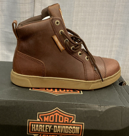 NEW GENUINE HARLEY DAVIDSON D96261 SIZE 7 MEN'S BREMAN BROWN 4.5" SNEAKER BOOT