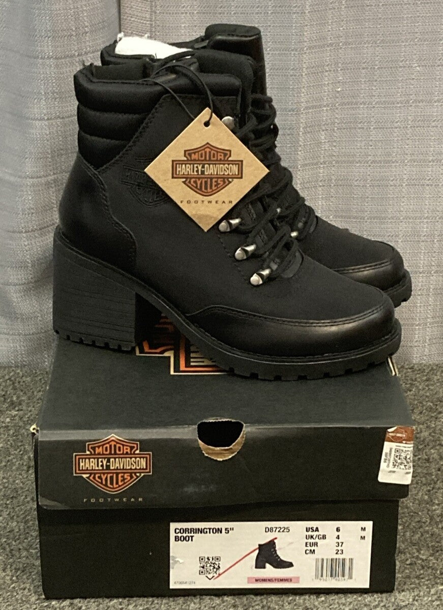 NEW GENUINE HARLEY DAVIDSON D87225 SIZE 6 CORRINGTON 5" BOOT BLACK