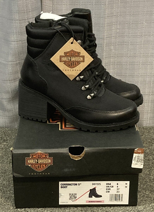 NEW GENUINE HARLEY DAVIDSON D87225 SIZE 6 CORRINGTON 5" BOOT BLACK