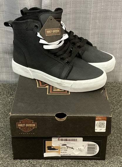 NEW GENUINE HARLEY DAVIDSON D71009 SIZE 4.5 Delmont DE Black Sneakers